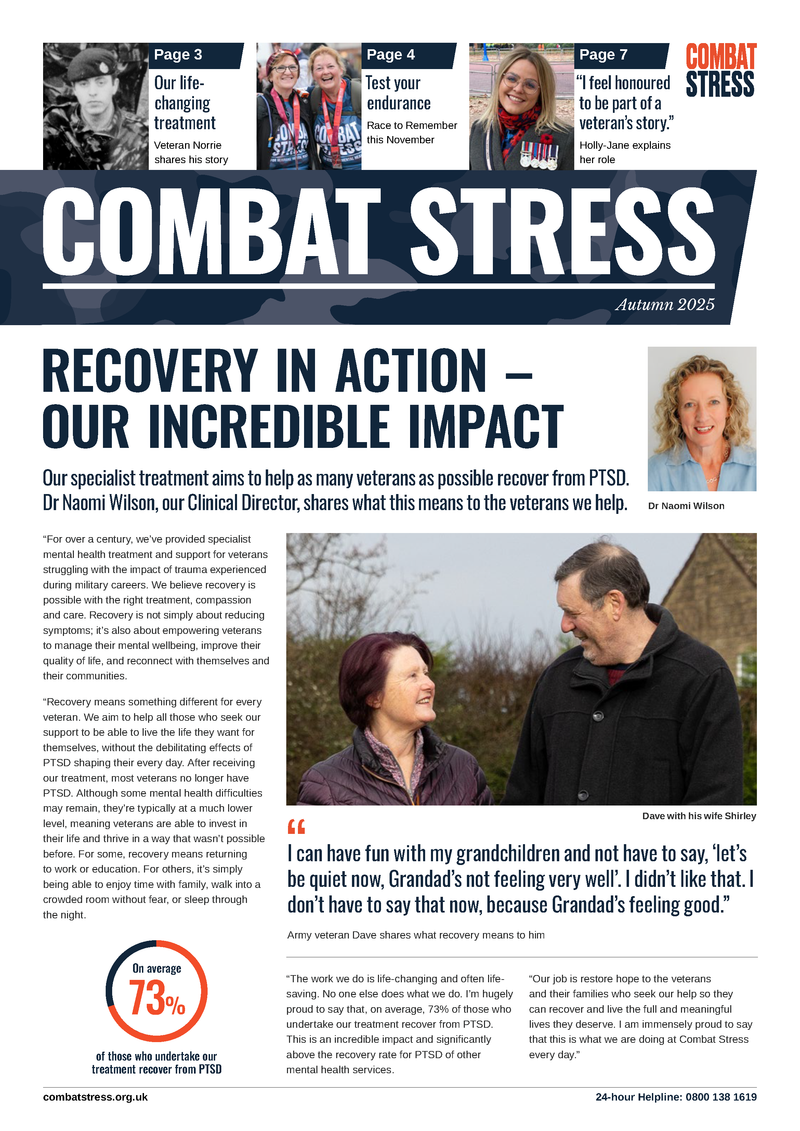 Combat Stress Newspaper - Autumn 2025