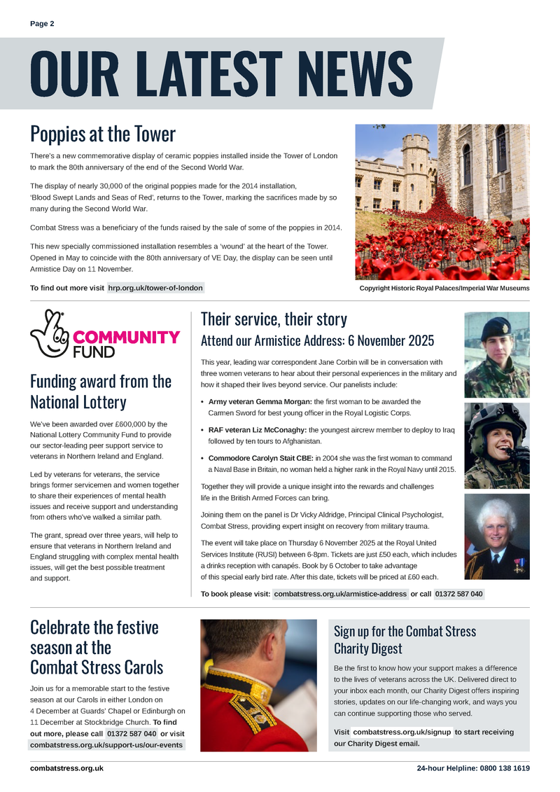 Combat Stress Newspaper - Autumn 2025