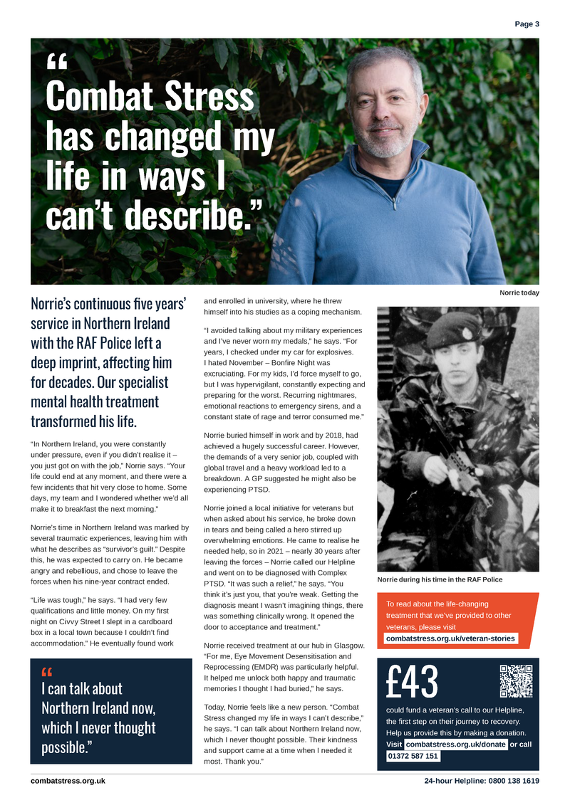 Combat Stress Newspaper - Autumn 2025