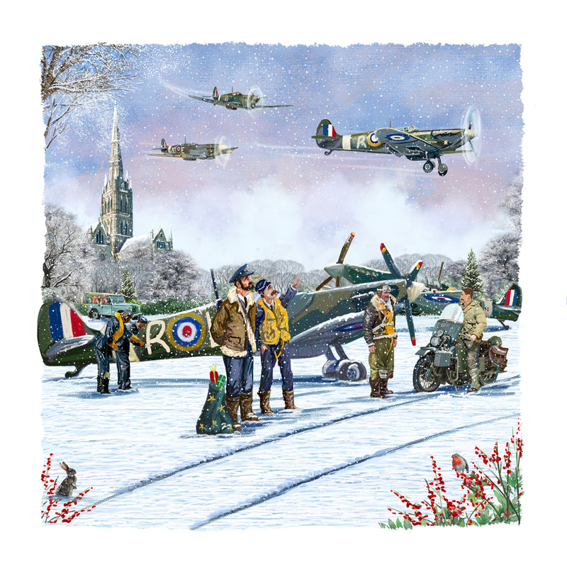 Spitfires in a Winter Sky